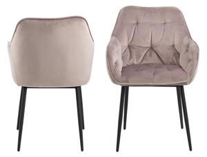 Designové židle Alarik popelavá růžová