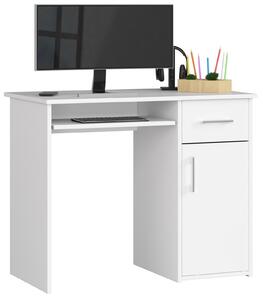 Ak furniture Volně stojící psací stůl Pin 90 cm bílý