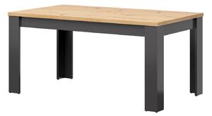 Jídelní stůl BRW Hesen STO/7/16 (pro 6 až 8 osob) (grafit + dub artisan). 1062515
