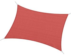Outsunny Obdélníkový Slunečník 4x6m Venku UV Ochranné Plátno 185g/m² HDPE pro zahradu, terasu, patio, bazén, balkon, terakotová cihla | Aosom