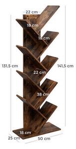 KNIHOVNA, hnědá, 50/141,5/25 cm Boxxx, Online Only