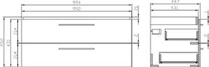 Cersanit Lara umyvadla se skříňkou 99.4 cm bílá S801-191-DSM