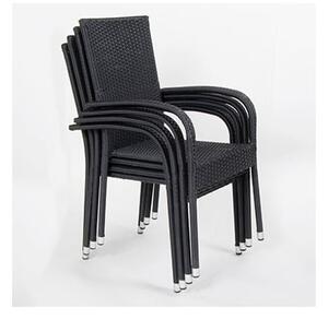 Černá zahradní židle z umělého ratanu Bonami Essentials Paris