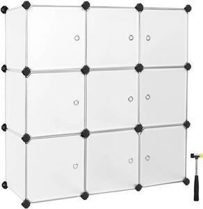 KOMBINACE REGÁLŮ, bílá, železo, 93/123/31 cm Boxxx - Stohovatelné boxy, Online Only