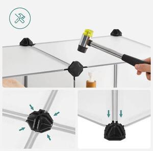 KOMBINACE REGÁLŮ, bílá, železo, 93/123/31 cm Boxxx - Stohovatelné boxy, Online Only