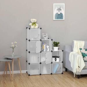 KOMBINACE REGÁLŮ, bílá, železo, 93/123/31 cm Boxxx - Stohovatelné boxy, Online Only