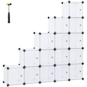 KOMBINACE REGÁLŮ, bílá, železo, 16x30/30/31 cm Boxxx - Knihovny, Online Only