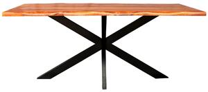 Jídelní stůl s kovovými nohami 160x90 cm z indického masivu palisandr