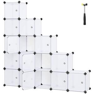 KOMBINACE REGÁLŮ, bílá, železo, 16x30/30/31 cm Boxxx - Knihovny, Online Only