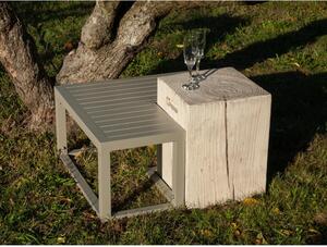 Šedý hliníkový konferenční zahradní stolek Ezeis Spring L
