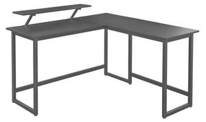 ROHOVÝ PSACÍ STŮL, černá, 140/130/92,2 cm Boxxx, Online Only