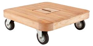 Nízký zahradní stolek z teakového dřeva na kolečkách Ezeis Resort