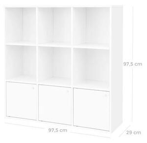 KNIHOVNA, bílá, 98/98/30 cm Boxxx, Online Only