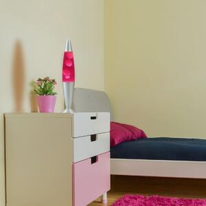 Rabalux Lollipop stolní lampa 1x40 W průhledná-růžová 4108