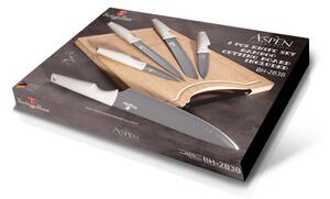 BERLINGERHAUS Sada nožů s nepřilnavým povrchem + prkénko 6 ks Aspen Collection BH-2838