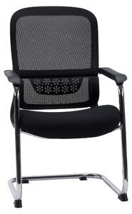 Kancelářská židle jhjh OFFICE s opěrkami a područkami, ergonomický model Meet, potah: tkanina / síťovina. Vhodná do kanceláře, do domácnosti, jako křeslo pro návštěvy. Maximální nosnost 130 kg