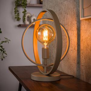 ZIJLSTRA Stolní lampa Turn Around, béžová, výška 43 cm, kov, E27, Krémová / jantar, Obývací pokoj / jídelna, kov, Moderní