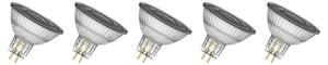 Osram LED žárovka »Base Spot«, 5 kusů (Mr16, Gu5.3, stmívání, 2700K, transparentní) (100409271002)