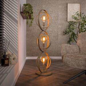 ZIJLSTRA Stojací lampa Turn Around, béžová, 3 žárovky, výška 124 cm, E27, Krémová / jantar, Obývací pokoj / jídelna, kov, Moderní