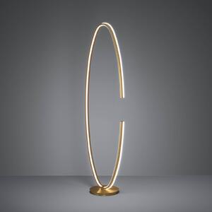 Stars of Light LED stojací lampa Bogado, zlatá, 143 cm, stmívatelné, stmívatelný, Mosaz / zlato, Obývací pokoj / jídelna, kov, Moderní