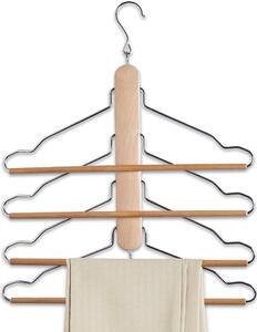 Zeller Present Dřevěný věšák na oblečení, šetří místo - nahradí 4 věšáky