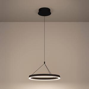 Stars of Light Závěsné světlo LED Canyamel, černá, Ø 55 cm,, stmívatelný, Černá, Obývací pokoj / jídelna, Hliník, Moderní