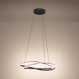 Stars of Light Závěsné světlo LED Guntin, šedá, 62 cm, kov,, stmívatelný, Hliník / šedá / zinek, Obývací pokoj / jídelna, kov, Moderní