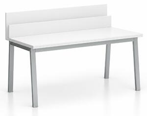Kancelářský psací stůl SINGLE LAYERS s přepážkami, bílá