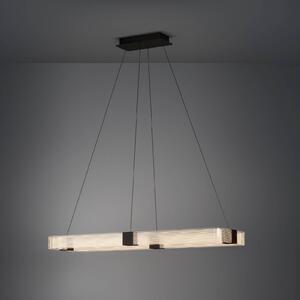 Stars of Light Závěsné světlo LED Mogetonello, černá, 100 cm, stmívatelný, Černá, Obývací pokoj / jídelna, kov, Moderní
