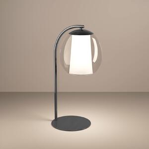 Stars of Light LED stolní lampa Menorca, niklová, výška 50 cm,, stmívatelný, Hliník / šedá / zinek, Obývací pokoj / jídelna, kov, Moderní