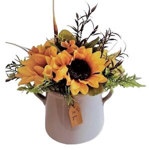 Aranžmá - květináč se slunečnicí "For you", v.20cm