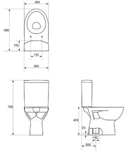 Cersanit Parva wc kombi bílá K27-003