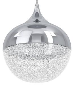 Stars of Light Závěsné světlo LED Mioglia, chrom, Ø 58 cm, 10 žárovek, stmívatelný, Chrom / stříbro, Obývací pokoj / jídelna, kov, Moderní