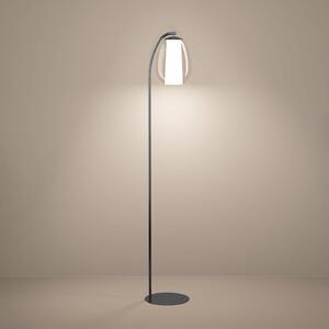 Stars of Light LED stojací lampa Menorca, niklová, výška 165 cm,, stmívatelný, Hliník / šedá / zinek, Obývací pokoj / jídelna, kov, Moderní, stojací lampa