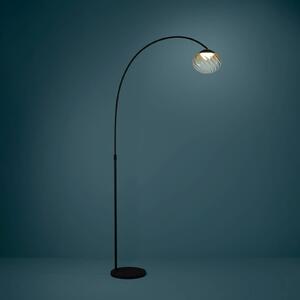 Stars of Light LED stojací lampa Pantoja, černá/jantarová, 160 cm,, stmívatelný, Krémová / jantar, Obývací pokoj / jídelna, kov, Moderní, stojací lampa