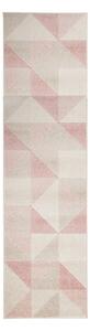 Růžový koberec Flair Rugs Urban Triangle, 60 x 220 cm