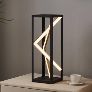 Stars of Light LED stolní lampa Penela černá/zlatá 43 cm, stmívatelný, Černá, Obývací pokoj / jídelna, Hliník, Moderní