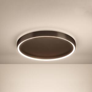 Stars of Light LED stropní svítidlo Trabuco, černé/hnědé, 55 cm, stmívatelný, Hnědá / rez, Obývací pokoj / jídelna, Hliník, Moderní
