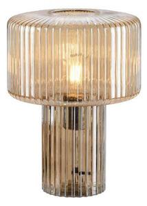 PAUL NEUHAUS stolní lampa jantarová barva, sklo tvaru houby, pr.25cm, vypínač