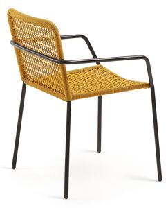 Žlutá zahradní židle Kave Home Boomer