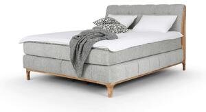 POSTEL BOXSPRING, 180/200 cm, platinová Welnova - Postele s úložným prostorem