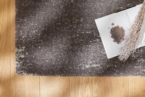Kusový koberec vlněný Agnella Tempo Natural Alisja Grafit (binding) šedý Rozměr: 133x195 cm