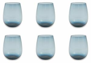 Sada 6 modrých sklenic Villa d'Este Happy Hour