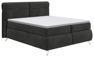 POSTEL BOXSPRING, 180/200 cm, antracitová Welnova - Postele s úložným prostorem