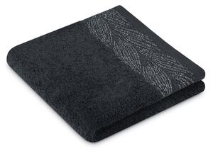 AmeliaHome Sada 6 ks ručníků ALLIUM klasický styl černá