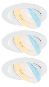 P 92254 LED vestavné svítidlo White Select Aumus 3ks sada kruhové 105mm 90° 3x5W 230V stmívatelné 2700 - 6500K bílá - PAULMANN