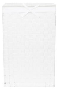 Bílý koš na prádlo s víkem Compactor Laundry Basket Linen, výška 60 cm