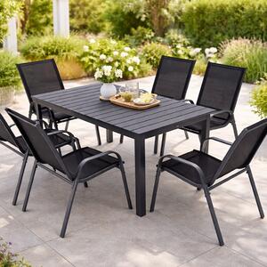 Furnigo Zahradní sestava Hamburg 1+6 - černá