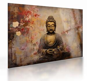 Skleněný obraz - Buddha, malba (70x50 cm)