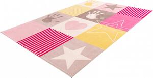 Dětský kusový koberec Stars 411 pink